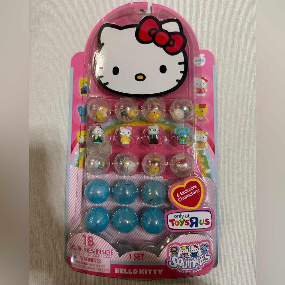 Hello Kitty Squinkies 1 Set of 18 Squinkies and 18 containers